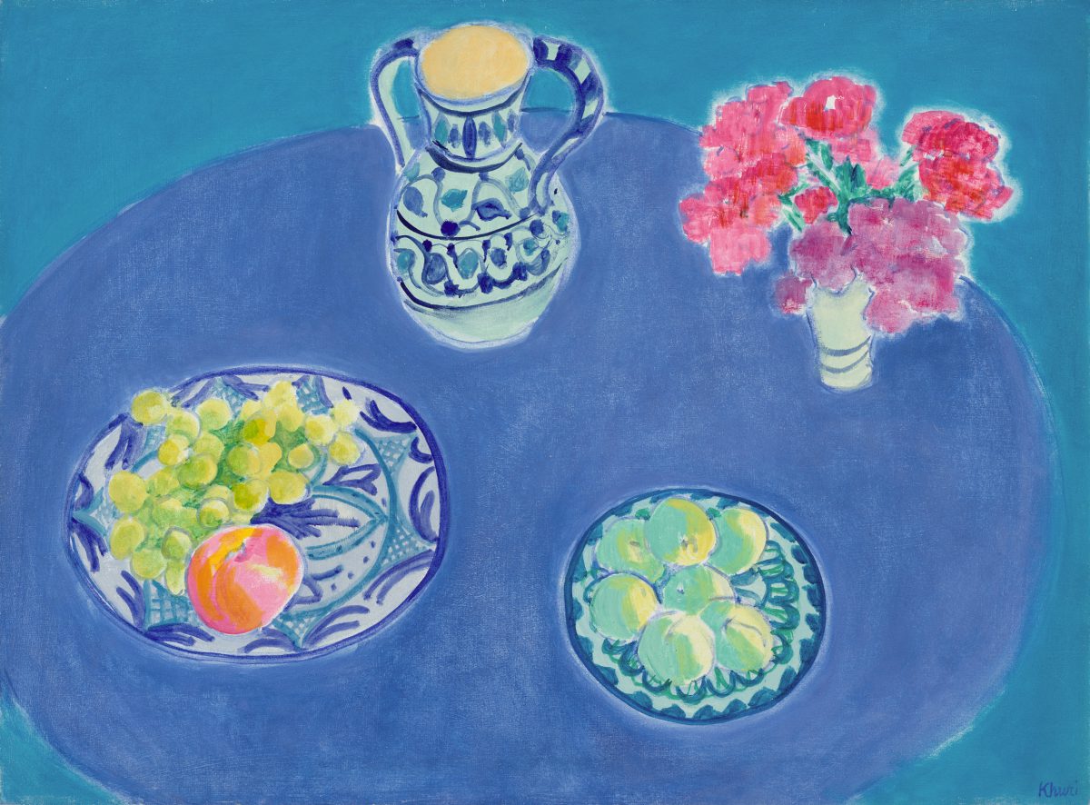 Small Bouquet on Blue