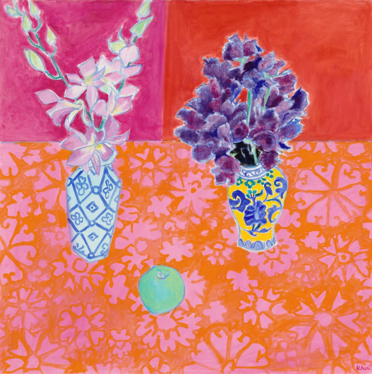 Pink and Orange: Sweet Peas